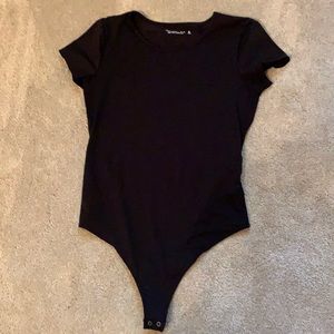 Abercrombie & Fitch- Soft A&F Collection black short sleeve bodysuit
